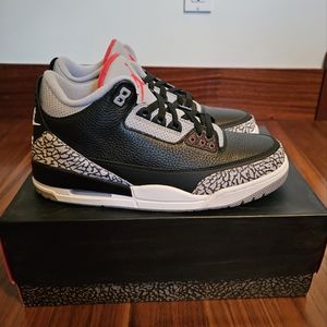 Air Jordan 3 black cement men's 10.5